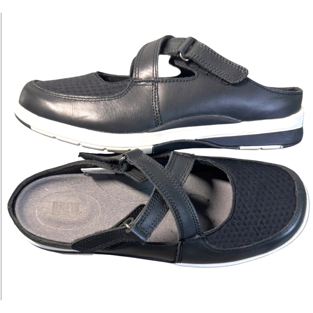 9 Wide Drew Bloom Orthopedic Leather Mesh Mary Jane Mules Slides Comfort Shoes